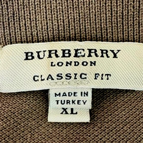 Burberry London Men's X L Brown Polo Shirt with Check Detail - Picture 5 of 6